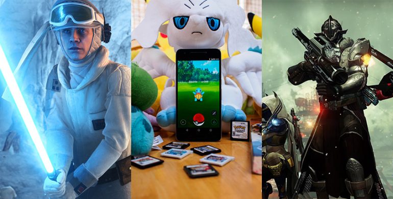 Games We Love To Hate Header, Pokemon Go, Destiny, Star Wars Battlefront